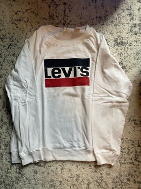 Levi's White Logo Crewneck Sweater - women’s